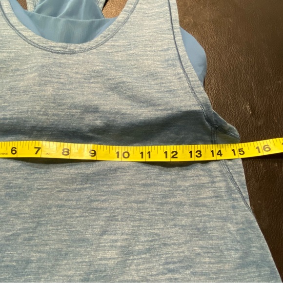 Lululemon Glide & Stride Tank Heathered Illuminight/Illuminight Blue Color Sz 6 - Picture 7 of 9